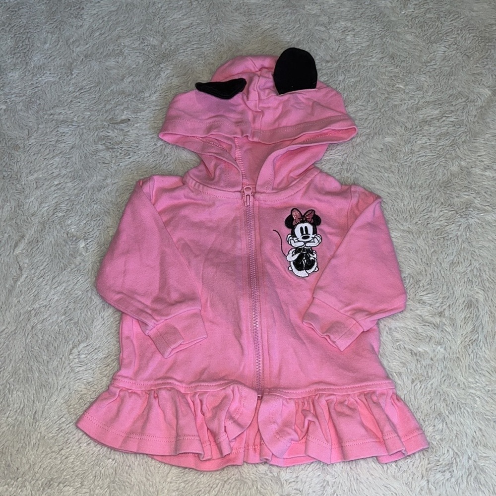 Disney mini mouse pink zip up jacket/ hoodie